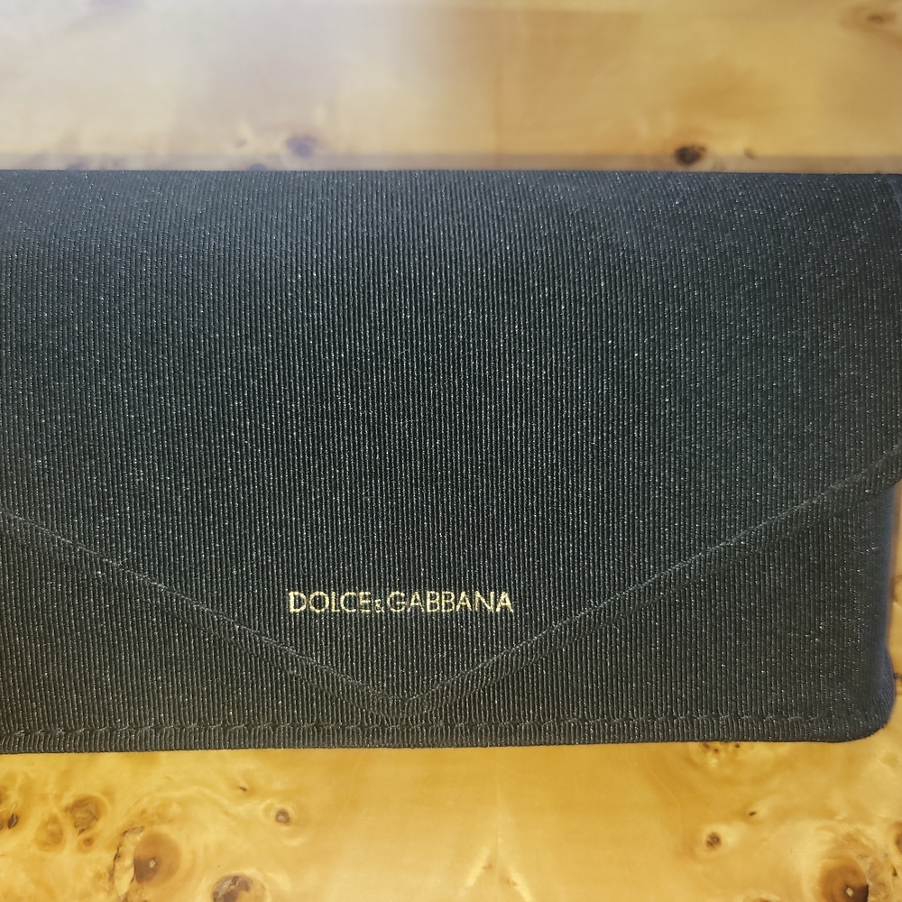 Dolce & Gabbana Elegant Black Envelope Eyeglass Case